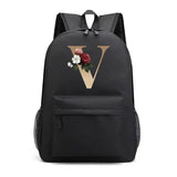 Letter Print Backpack Travel Casual Women Shoulder Bag Student