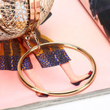 Metal Clutch Bag Handbags Women Bags Round Mini Hollow Purse Ladies Hand Bag Pro