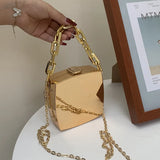 Silver PVC Evening Clutch Bag Crossbody Shoulder Bags Mini Purses