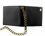 Real Leather Biker Chain Wallet Purse Gift