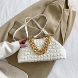 Plaid Chain Shoulder Bag Soft Hasp Evening Banquet Handbag