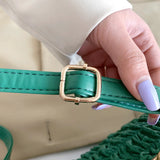 Thick Chain Crossbody Bag Pleated Plaid Female Clutch Bag