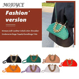 Thick Chain Women Crossbody Bag Plaid Clutch Bag