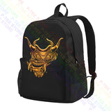 Golden Devil Samurai Maskguys Punk Japan Yakuza Ronin Large Capacity Backpack