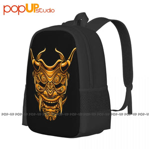 Golden Devil Samurai Maskyakuza Ronin Backpack Gym Tote Bag