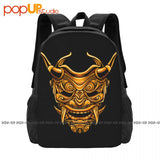 Golden Devil Samurai Maskyakuza Ronin Backpack Gym Tote Bag
