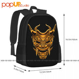 Golden Devil Samurai Maskyakuza Ronin Backpack Gym Tote Bag