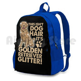 Golden Retriever Dog Glitter Outdoor Hiking Backpack