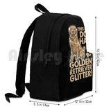 Golden Retriever Dog Glitter Outdoor Hiking Backpack