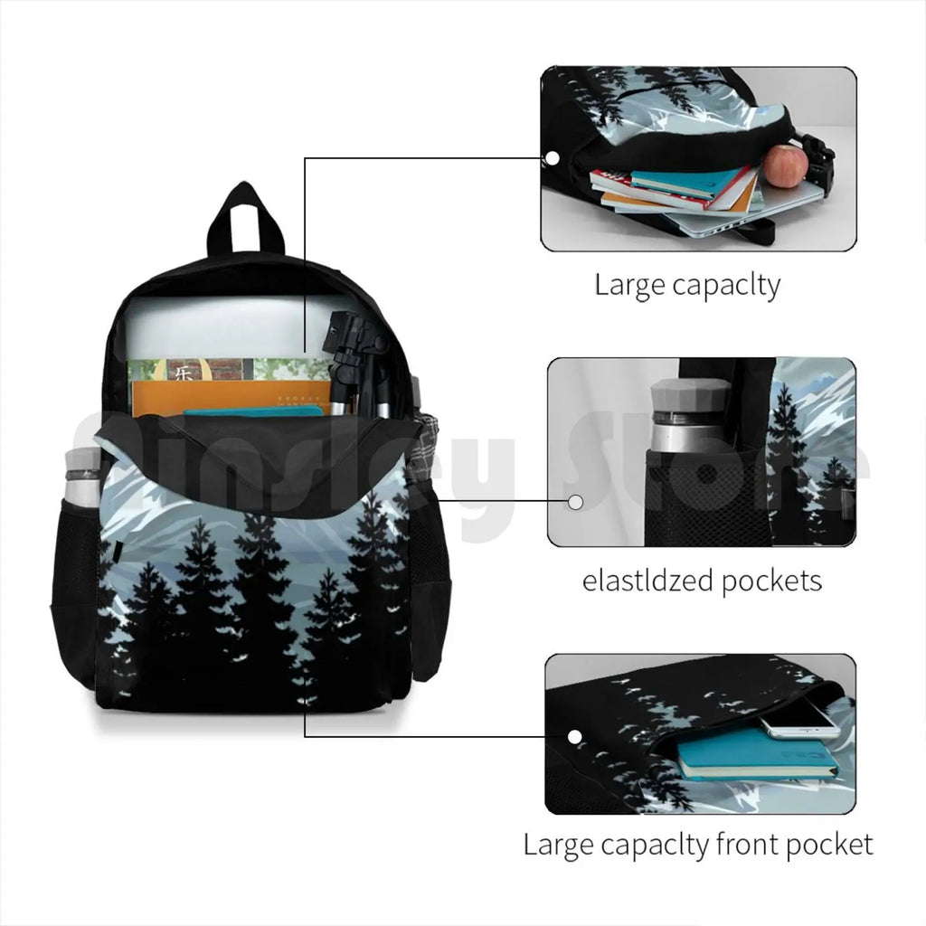 Vintage Skiing Poster Outdoor Sports Bag
