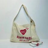 2022ss HUMAN Bear Canvas Crossbody Bag Couple