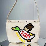 1:1 HUMAN Flying Duck Shoulder Messenger Bag Couple Canvas Casual Bag