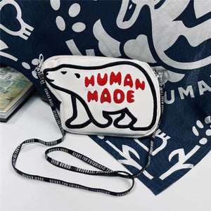 Polar Bear Pattern Shoulder Messenger Bag for Men and Women