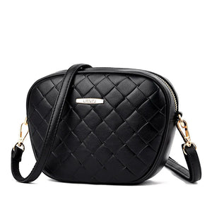 Lattice Crossbody Shoulder Bag Leather Handbags For Women