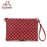 Diamond Lingge Pu Leather Red Envelope Bag Handbag Shoulder Bag