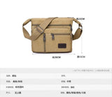 Canvas Casual Shoulder Crossbody Bag Mens Travel School Retro Zipper Shoulder Ba