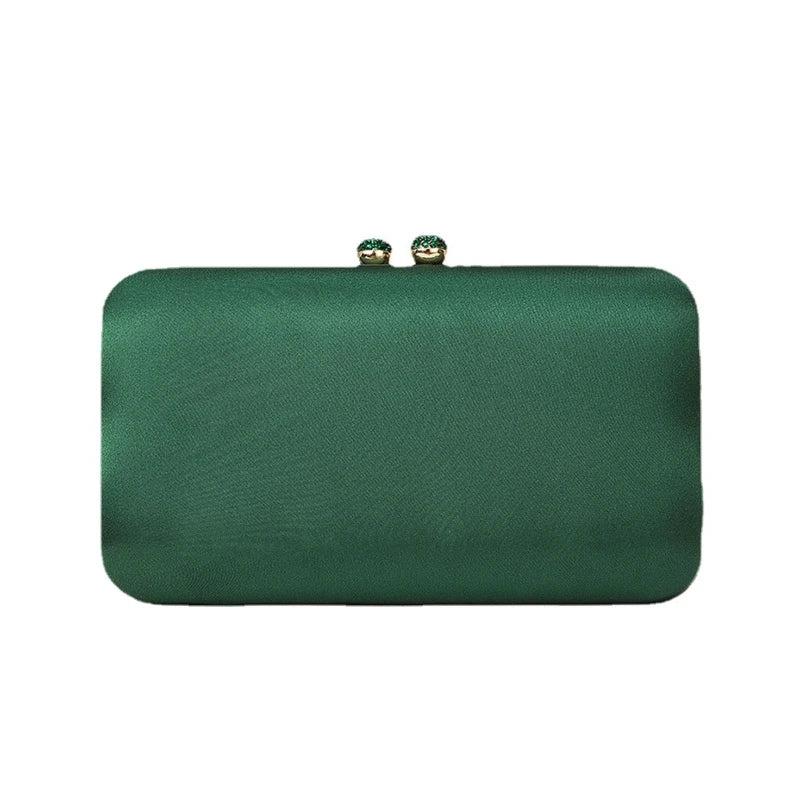 Silk Evening Bag Rhinestone Crossbody Clutch Messenger Cheongsam