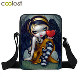 Gothic Angel Young Women Messenger Bag Cartoon Crossbody Bag Girls Handbag