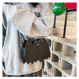Gothic Bat Vegan Shoulder Bag Cartoon Purses and Handbags for Women