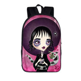 Gothic Cartoon Girl Backpack for Teenager Girls