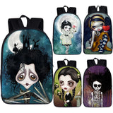 Gothic Cartoon Girl Backpack for Teenager Girls
