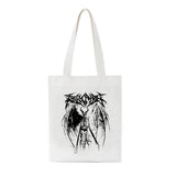 Gothic Devil Canvas Bag Casual Punk Large Capacity Ulzzang Harajuku Shopper Bag