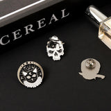 Gothic Halloween Party Enamel Pins Horror Skull Spooky Skeleton Cat Brooches