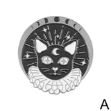 Gothic Halloween Party Enamel Pins Horror Skull Spooky Skeleton Cat Brooches