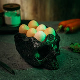 Gothic Skeleton Egg Holder Resin Craft Halloween Skull Rack
