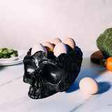 Gothic Skeleton Egg Holder Resin Craft Halloween Skull Rack