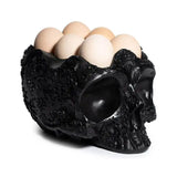 Gothic Skeleton Egg Holder Resin Craft Halloween Skull Rack