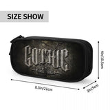 Gothic-Logo Pen Box Student School Anime Zipper Pen Bag