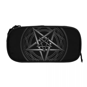 Gothic Pentagram Pen Box Student School Anime Zipper Pen Bag