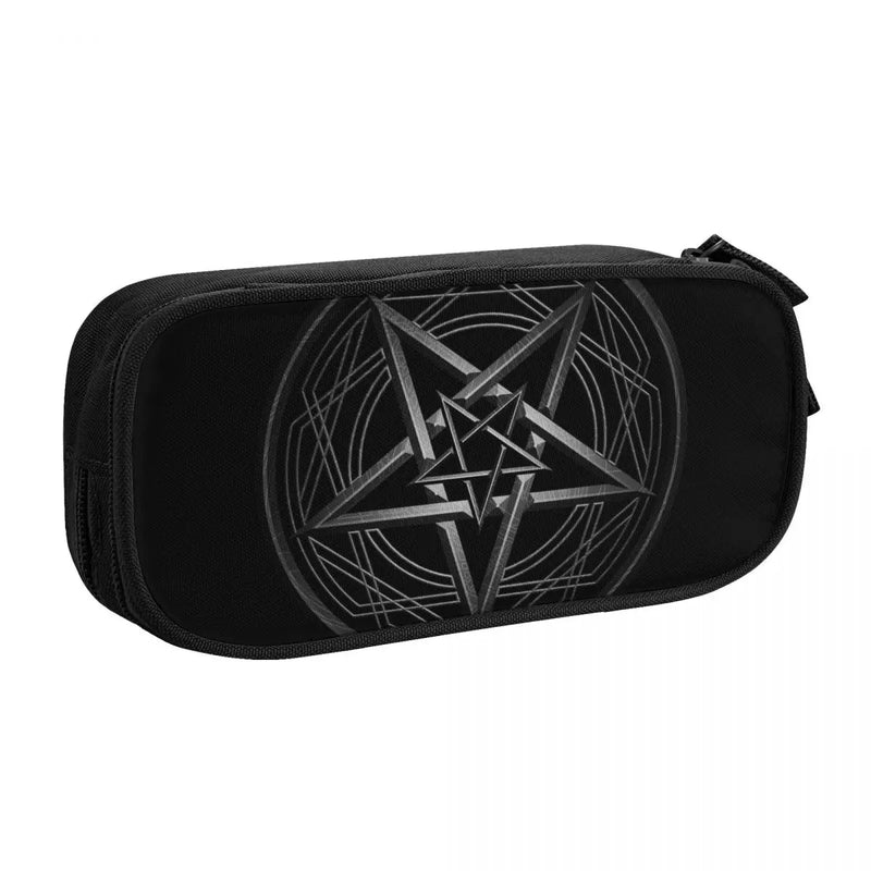 Gothic Pentagram Pen Box Student School Anime Zipper Pen Bag