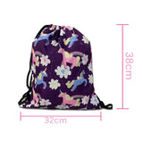 Gothic Punk Death Skull Drawstring Bag Men Travel Bag Grim Reaper Backpack Boys