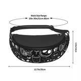 Gothic Ghost Print Waist Bag Halloween Woman Pack