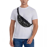 Gothic Ghost Print Waist Bag Halloween Woman Pack