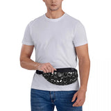 Gothic Ghost Print Waist Bag Halloween Woman Pack