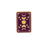 Gothic Witch Enamel Pins Witchcraft Tarot Moonlight Witch Hat Chest Pin
