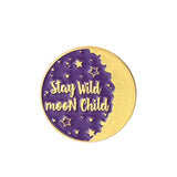 Gothic Witch Enamel Pins Witchcraft Tarot Moonlight Witch Hat Chest Pin