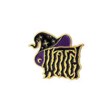 Gothic Witch Enamel Pins Witchcraft Tarot Moonlight Witch Hat Chest Pin