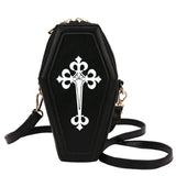 Gothic Women Handbags Girl Punk Cross Coffin Shoulder Bags Handbag Halloween