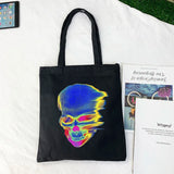 Gothic Skull Canvas Shoulder Bag Hip Hop Casual School Bag