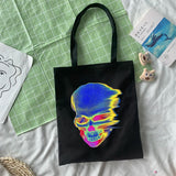 Gothic Skull Canvas Shoulder Bag Hip Hop Casual School Bag