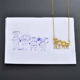 Custom Kid's Painting Necklace Child Drawing Personalized Necklace