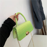 Gradient Crocodile Pattern Shoulder Bag for Women