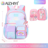 Gradient Primary School Backpack for Girl Large Capacity Bag