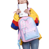 Gradient School Backpack Ladies Large Capacity Strap Daypack