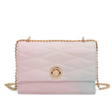 Gradient Lattice Crossbody Bag - Summer PU Leather Women's Handbag