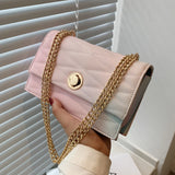 Gradient Lattice Crossbody Bag - Summer PU Leather Women's Handbag